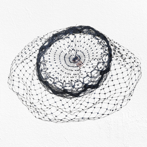 Vintage 1940s Black Feather Fascinator Birdcage Veil Hat Mid Century Chic main image 5